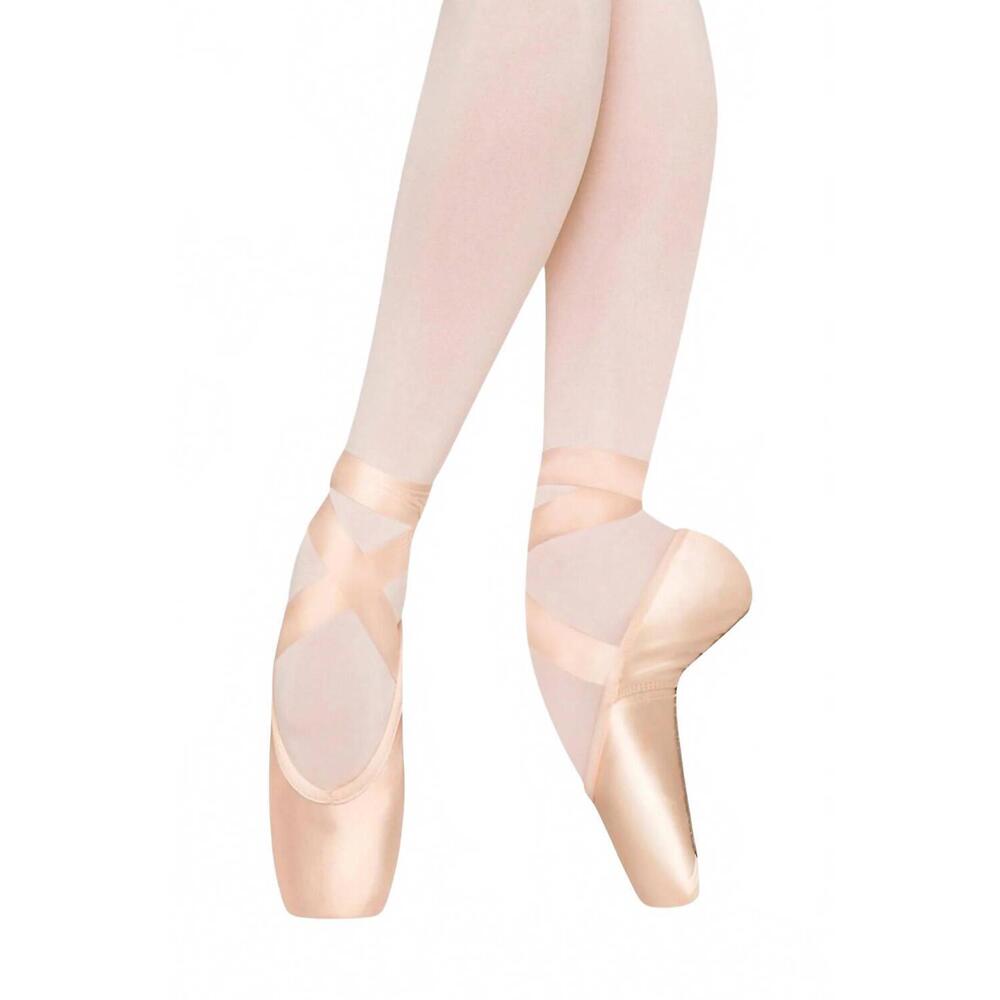 NEW BLOCH women's synergy pointe shoe in pink satin